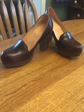 RedHead Brown Platform Block Heel Pumps 9.5